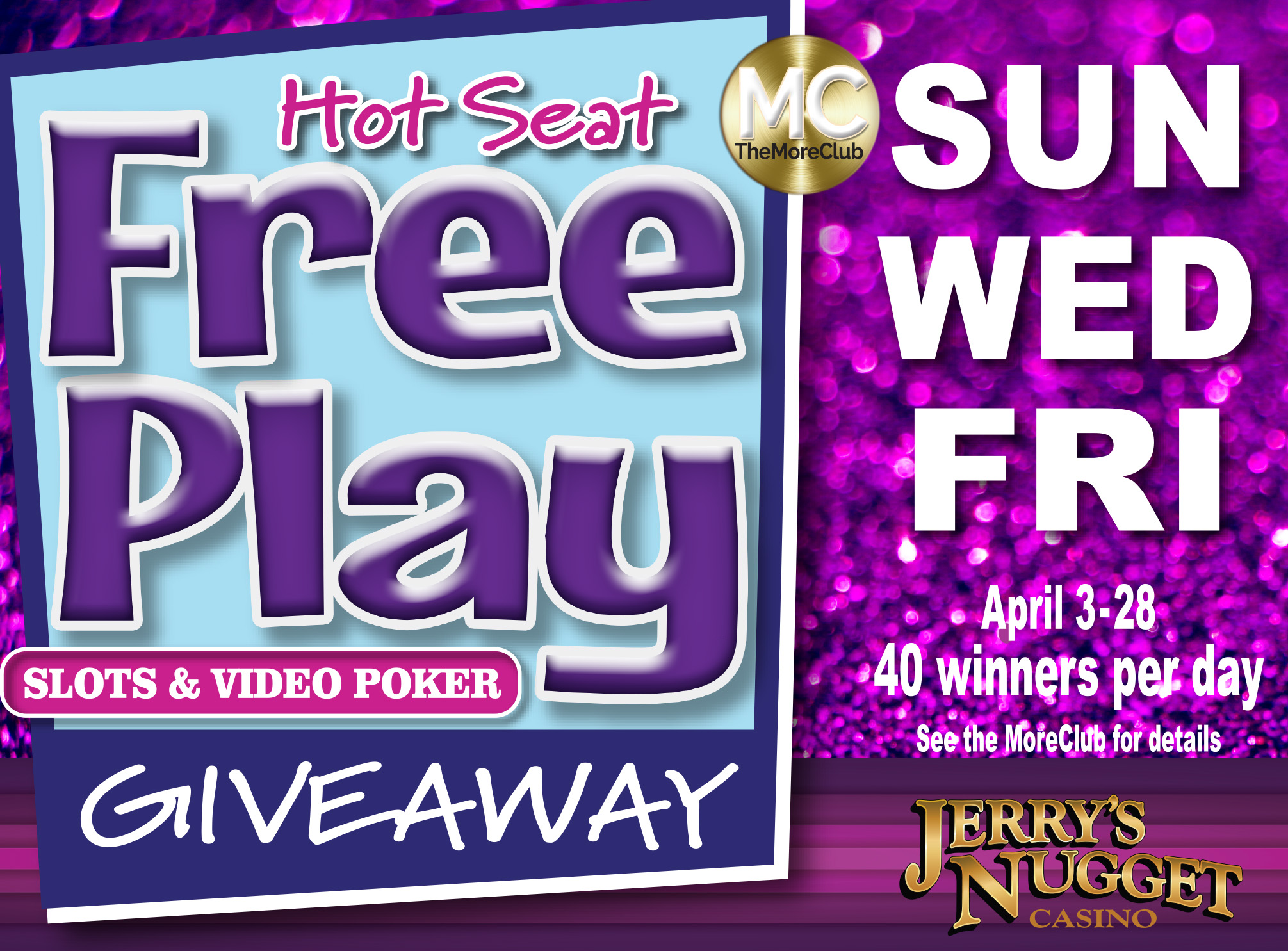 Hot Seat Free Play Giveaway April 2024